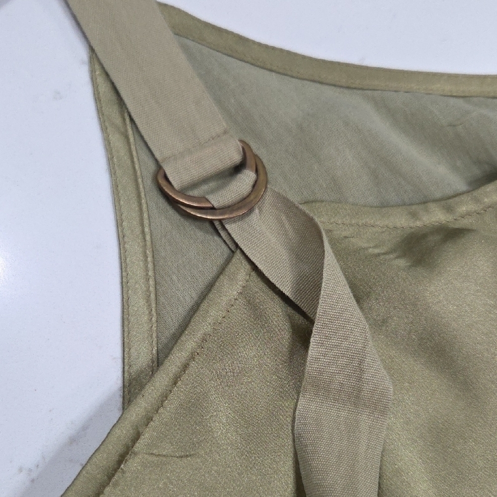 Love The Lavel  Olive Utility Dress Sz Medium New With Tags - Picture 15 of 16